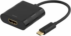  c & t   t e c h   o e m Deltaco USBC-HDMI câble vidéo et adaptateur 0,2 m USB Type-C Noir 