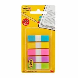 3M 7000101800 Post-it Rectangle Bleu, Vert, Rose, Violet, Jaune 100 feuilles Auto-adhésif 