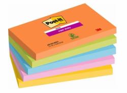 3M 7100258793 Post-it Rectangle Bleu, Vert, Orange, Rose, Jaune 90 feuilles Auto-adhésif 