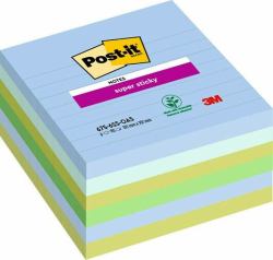 3M 7100259320 Post-it Carré Bleu, Vert 90 feuilles Auto-adhésif 