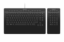 3dconnexion sam 3Dconnexion Clavier Pro with Numpad clavier Bureau USB + RF Wireless + Bluetooth QWERTY Anglais Noir  - Version UK