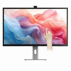 ALOGIC 32C4KPDWT écran plat de PC 81,3 cm [32"] 3840 x 2160 pixels 4K Ultra HD LED Écran tactile Multi-utilisateur Noir, Argent 