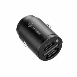 ALOGIC CRCC30 chargeur d'appareils mobiles Casques, Casque, Smartphone, Smartwatch, Tablette Gris Allume-cigare Charge rapide Auto 