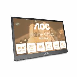 AOC 16T3EA téléviseur et moniteur portables Noir 39,6 cm [15.6"] 1920 x 1080 pixels 