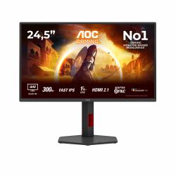 AOC G4 Q25G4SR écran plat de PC 62,2 cm [24.5"] 2560 x 1440 pixels Quad HD LED Noir, Rouge 
