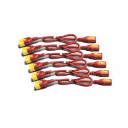 APC Power Cord Kit [6 ea], Locking, C13 to C14, 1.2m, Red 