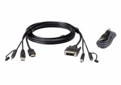 ATEN Kit de câbles KVM sécurisé HDMI à DVI-D USB 1,8 M 
