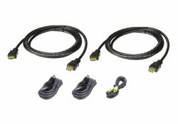 ATEN Kit de câbles KVM sécurisé deux affichages HDMI USB 1,8 M 