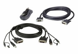ATEN Kit de câbles KVM sécurisé deux affichages DVI-D Dual Link USB 3 M 