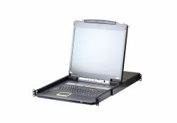 ATEN Commutateur KVM VGA LCD à un seul rail 16 ports PS/2-USB sur IP accès de partage 1 local/distant 