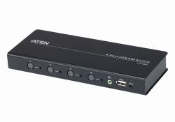 ATEN Commutateur KM sans limite USB à 4 ports [câbles inclus] 