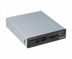 Akasa AK-ICR-27 lecteur de carte mémoire USB 3.2 Gen 1 [3.1 Gen 1] Interne Noir, Gris 