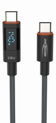 Ansmann 1700-0176 câble USB USB 2.0 1,2 m USB C Anthracite 