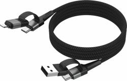 Ansmann 1700-0188 câble USB 1,2 m USB A/USB C USB C/Lightning 60 W Noir, Argent 