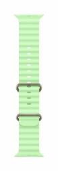 Apple Natural Titanium Finish Bande Vert Fluoroélastomère, Titane 