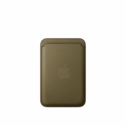 Apple Porte‑cartes en tissage fin pour iPhone avec MagSafe - Olive sombre 