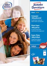 Avery 2496 papier photos A4 Blanc Brillant 