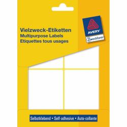 Avery Etiquettes universelles, blanc, 80,0 x 54,0 mm, Adhésif permanent 