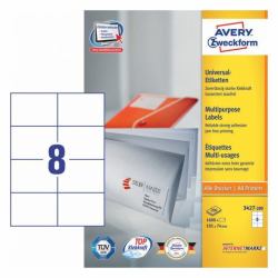 Avery 3427-200 étiquette auto-collante Rectangle Permanent Blanc 1600 pièce[s] 
