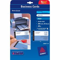 Avery Quick&Clean 85 x 54 mm [x25] carte de visite 200 pièce[s] 