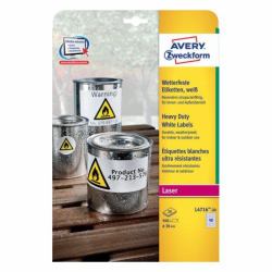 Avery L4716-20 étiquette auto-collante Cercle Permanent Blanc 960 pièce[s] 