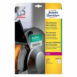 Avery L7914-10 étiquette auto-collante Rectangle aux angles arrondis Permanent Blanc 80 pièce[s] 