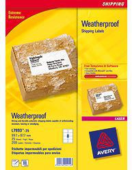 Avery Weatherproof Shipping Labels étiquette auto-collante Blanc 200 pièce[s] 