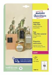 Avery T3001-10 étiquette d'adresse Etiquette non-adhésive Blanc 