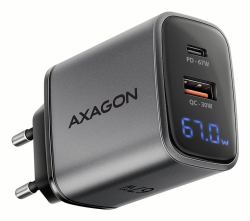Axagon ACU-PQ67D chargeur d'appareils mobiles Universel Noir, Gris Secteur Charge rapide Intérieure 