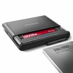 Axagon ADSA-CC USB-C 10Gbps - NVMe M.2 SSD & SATA 2.5/3.5 SSD/HDD CLONE MASTER 2 - Digital/Daten - NVMe USB 3.2 Gen 2 [3.1 Gen 2] Type-C Noir 