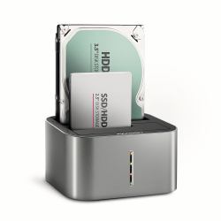 Axagon ADSA-DC Station d'accueil de disques de stockage USB 3.2 Gen 1 [3.1 Gen 1] Type-A Gris 