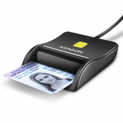 Axagon CRE-SM3N USB Smart card Flat lecteur de cartes à puce Intérieure USB 2.0 Noir 