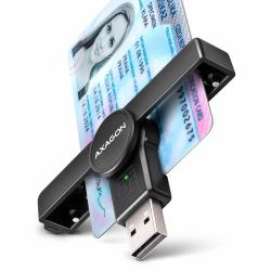 Axagon CRE-SMPA lecteur de cartes à puce Intérieure USB USB 2.0 Noir 