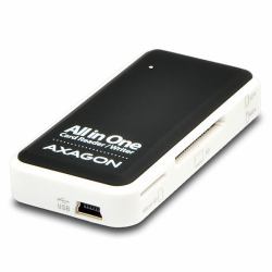 Axagon CRE-X1 lecteur de carte mémoire USB 2.0 Noir, Blanc 