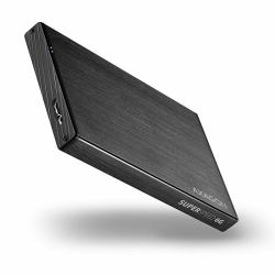 Axagon EE25-XA6 Boîtier de disques de stockage Boîtier disque dur/SSD Noir 2.5" 