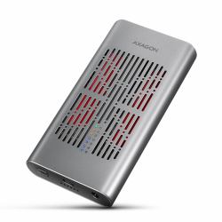 Axagon EEM2-20GD Station d'accueil de disques de stockage USB 3.2 Gen 2 [3.1 Gen 2] Type-C Noir, Gris 