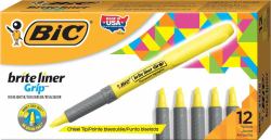 BIC 811935 marqueur 12 pièce[s] Pointe biseautée Jaune 
