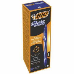 BIC Gel-ocity Quick Dry Bleu Stylo à bille rétractable avec clip Moyen 12 pièce[s] 
