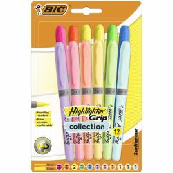 BIC 992562 Ensemble de stylos Bleu, Vert, Orange, Rose, Violet, Jaune 12 pièce[s] 