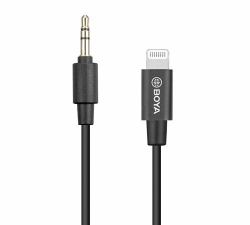 BOYA BY-K1 câble de téléphone portable Noir 3,5mm Lightning 
