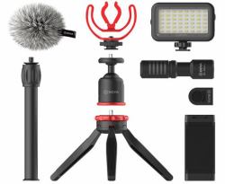 BOYA BY-VG350 trépied Smartphone/action caméra 3 pieds Noir, Rouge 