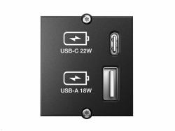 Bachmann 917.227 prise de courant USB A + USB C Noir 