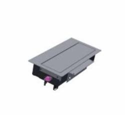 Bachmann TOPFRAME built-in [Short] - grey on-desk asymmetrical lid - - Black frame RAL9011 - Length: 4-way - Warranty: 12M
