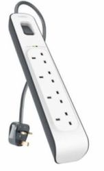 Belkin BSV400AF2M protection surtension Blanc 4 sortie[s] CA 2 m 