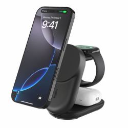 Belkin WIZ037MYBK chargeur d'appareils mobiles Casques, Smartphone Noir USB Recharge sans fil Charge rapide Intérieure 