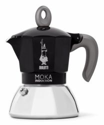 Bialetti Moka Induction Cafetière à moka 0,4 L Noir, Argent 