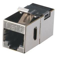 Black Box CAT6 KEY COUP SHIELDED - THROUGH COUPLER FM693, Grey, - RJ-45, RJ-45, 7.62 mm, 31.8 mm, 12.7 mm - Warranty: 1188M