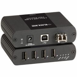 Black Box IC404A-R2 prolongateur réseau Émetteur et récepteur réseau Noir 
