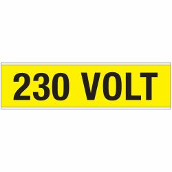 Brady VOLTAGE MARKERS CV 230 VOLT A étiquette auto-collante Rectangle Noir, Jaune 25 pièce[s] 
