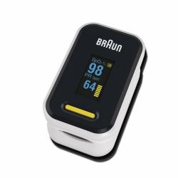Braun YK-81CEU oxymètre de pouls Noir, Acier inoxydable 